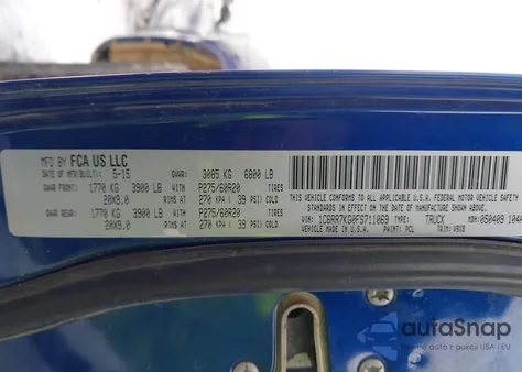 2015 Ram 1500 Express z USA, uszkodzony, nr VIN 1C6RR7KG0FS711069